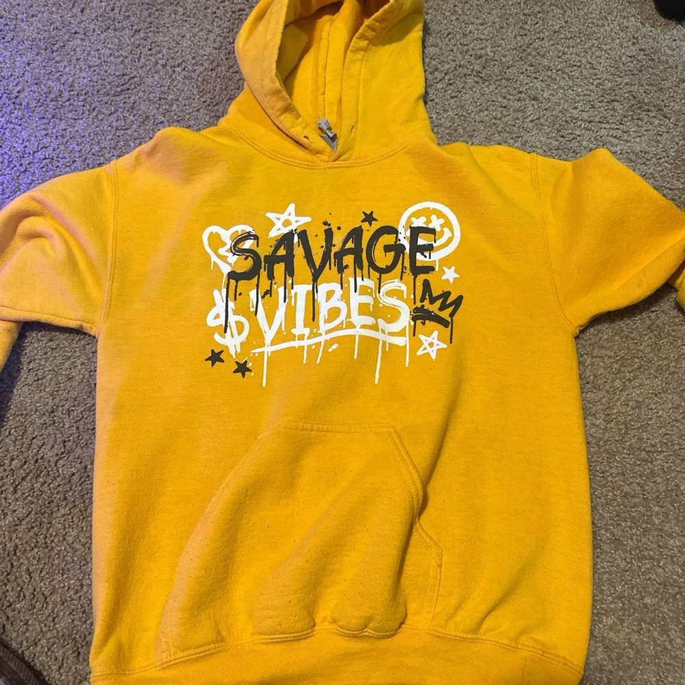 Savage Vibes Yellow men’s Hoodie